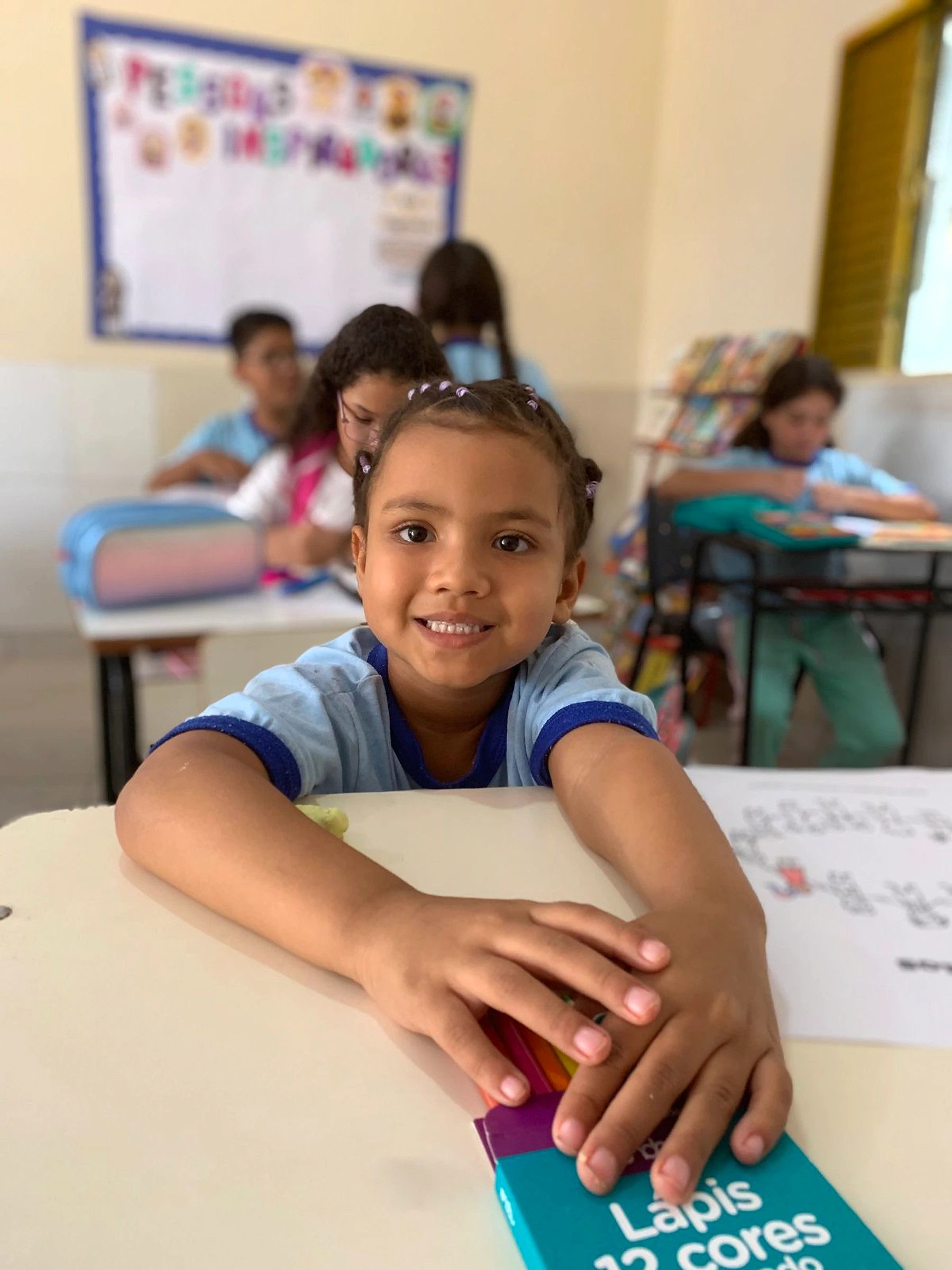 Crianças participando do projeto Maria da Guia — Criança Feliz